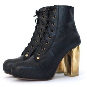 Shakuhachi Distresed suede Lace up  Boots Size 40